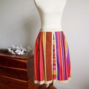 New Anne Klein striped colorful skirt sz6